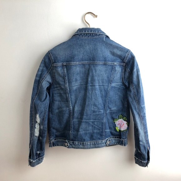 Hudson Jeans Jacket Embroidery Floral Roses Denim - Picture 3 of 8